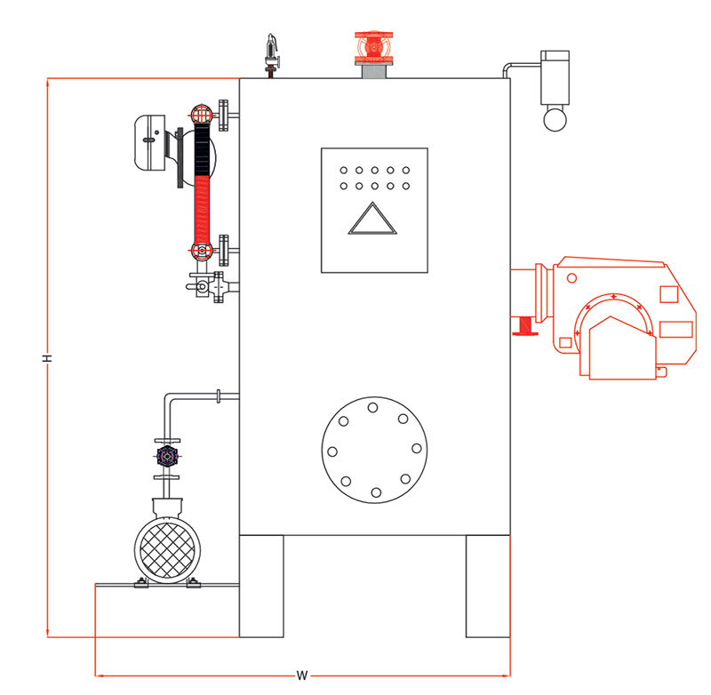 Vertical steam boiler  دیگ بخار عمودی
